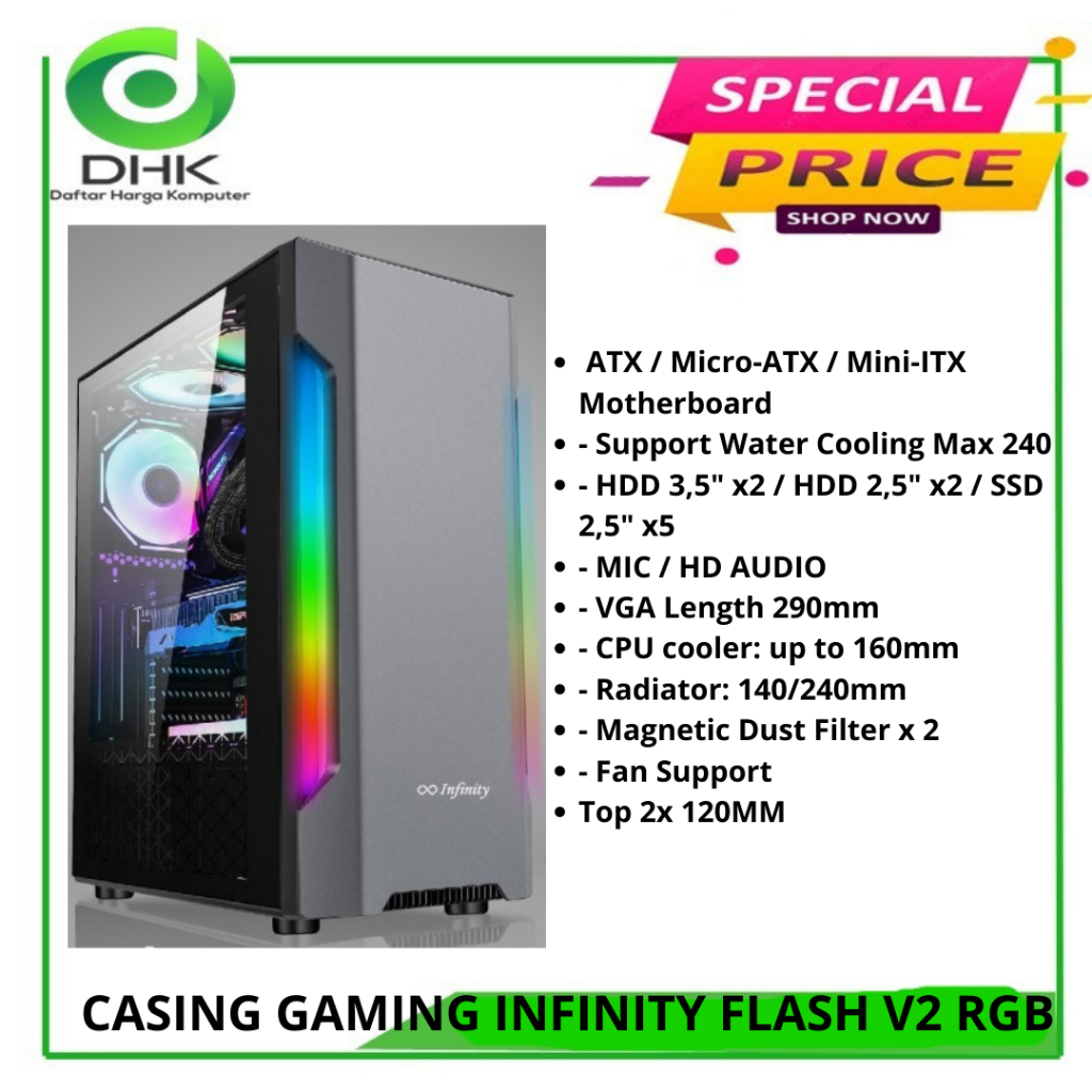 CASING GAMING INFINITY FLASH V2 RGB