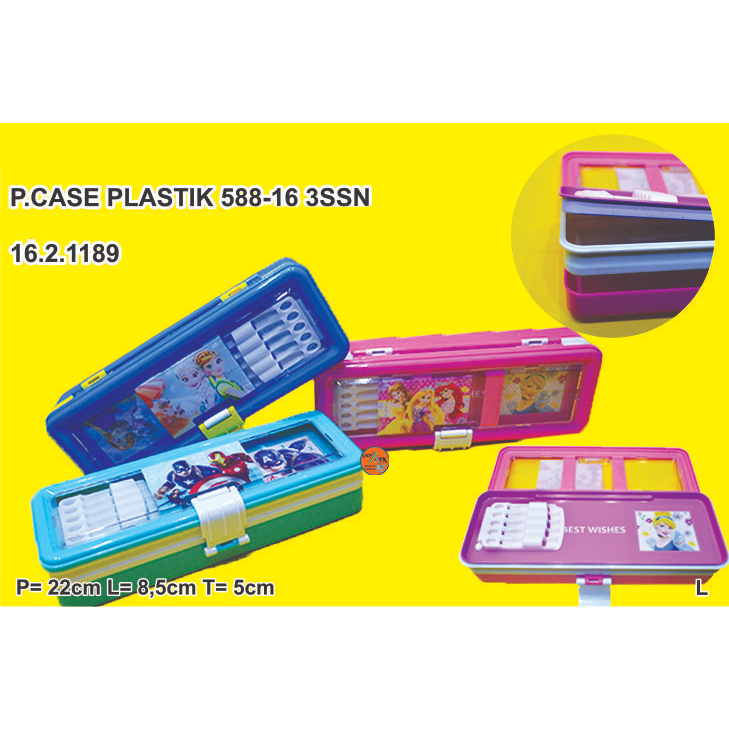 

PENCIL CASE PLASTIK 3 SUSUN TEMPAT PENSIL PLASTIK LUCU