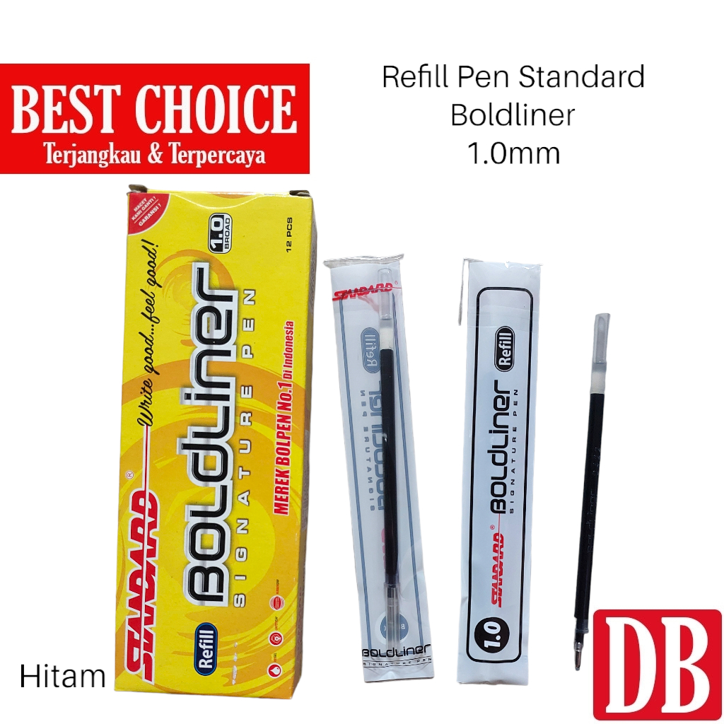 

Refill / Isi Ulang Gel Pen / Pulpen Standard Boldliner 1.0mm Hitam/Biru