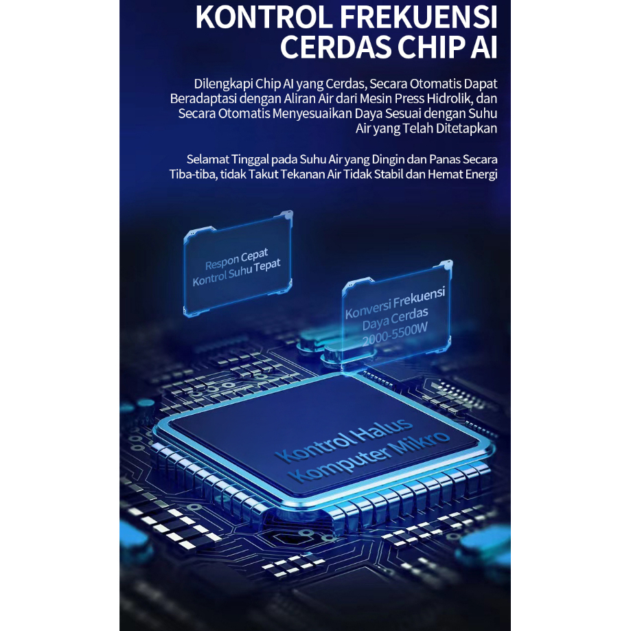 Inverter Water heater Suhu Konstan Panas Dalam 3 Detik / Pemanas air listrik instan yang dipasang di dinding