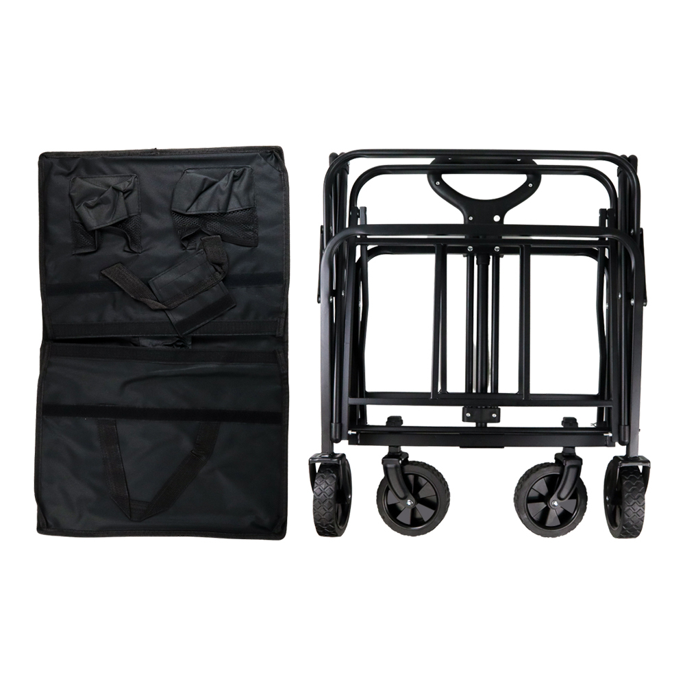 Troli Barang Lipat Camp Wagon 600D Oxford Folding Trolley Wide Storage