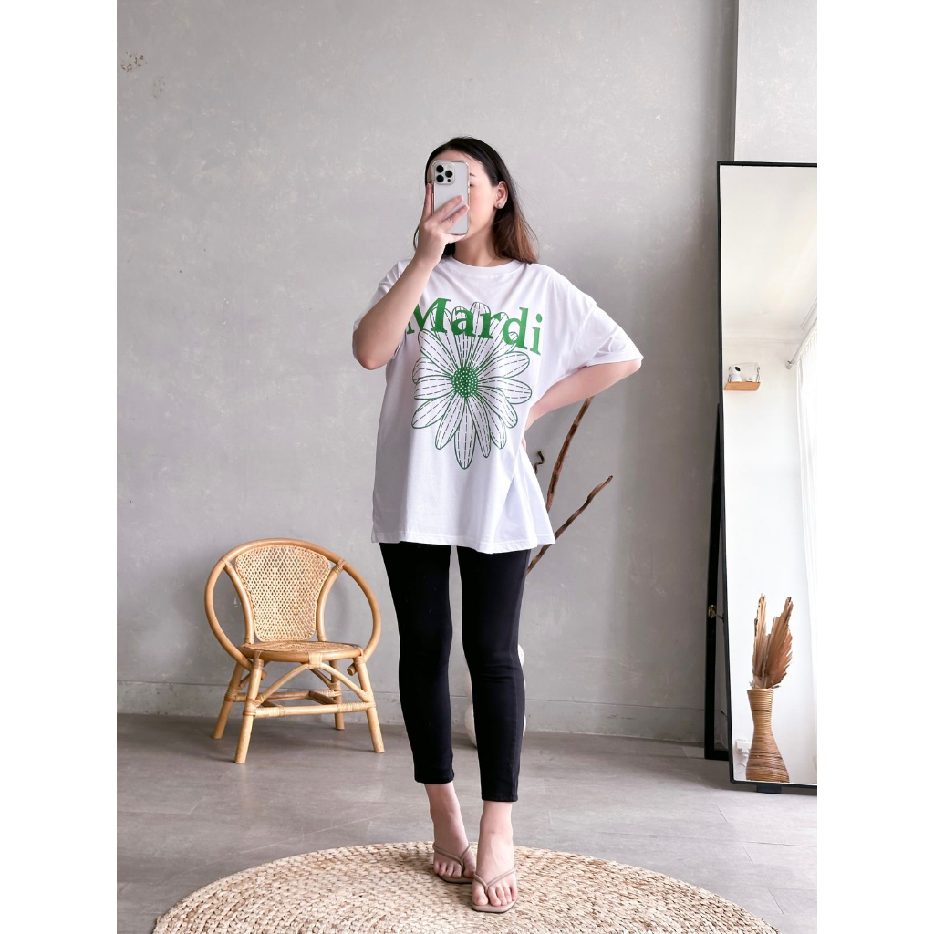 INFINITEE Kaos Wanita Ukuran Jumbo Bahan Katun Motif Terkini 120
