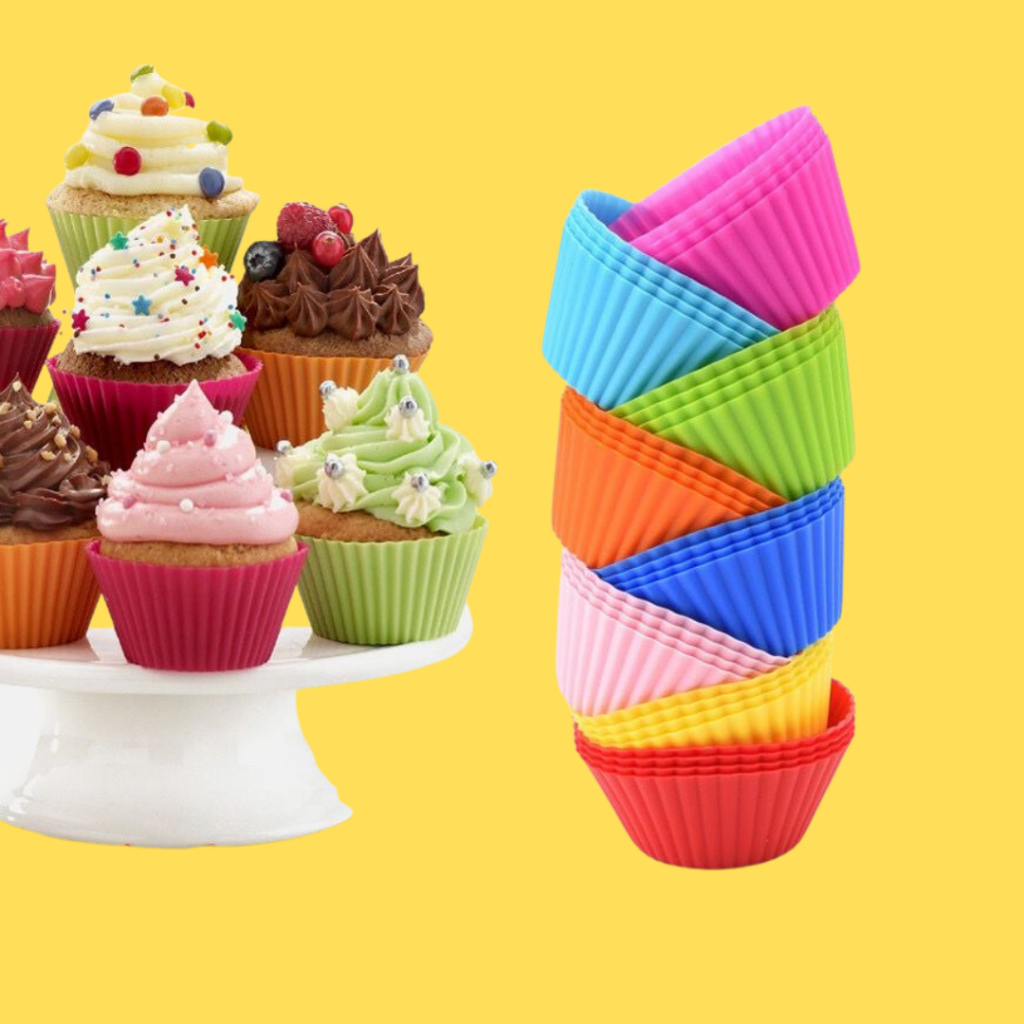 Cetakan Cupcake Muffin Silikon Cup Mangkok Bento Aneka Warna