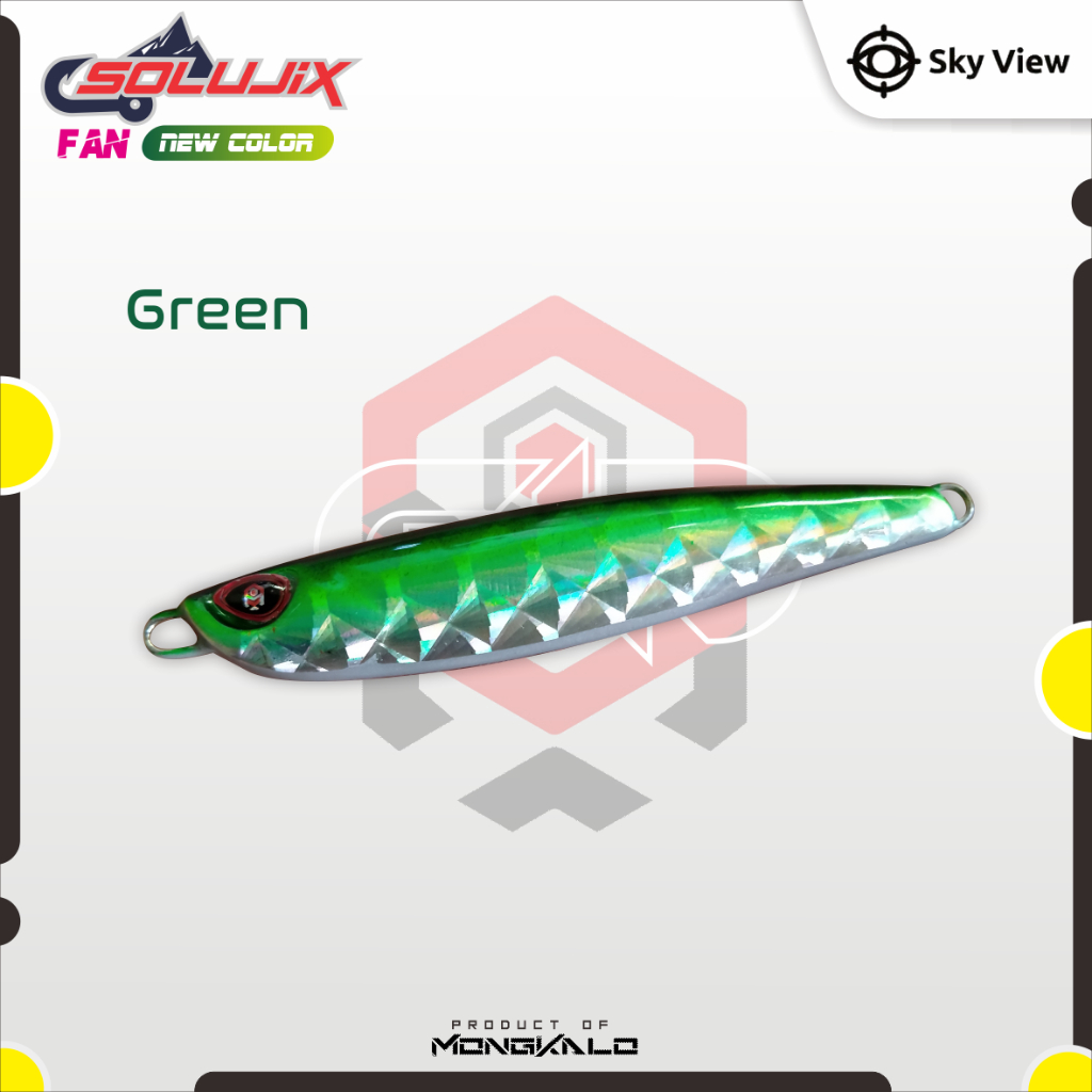 Mongkalo Solujix Kipas noGID noMotif Fluorescent 30 Hijau