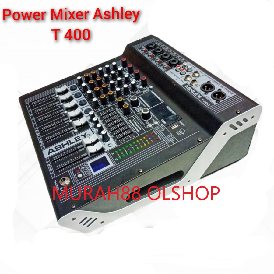 Power Mixer Ashley T400 T-400 T 400 MIXER POWER MIKSER ASHLEY 4 Channel ORIGINAL