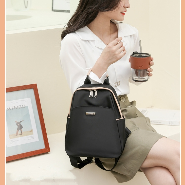 TAS RANSEL WANITA PREMIUM ANTI AIR BACKPACK GENDONG PUNGGUNG IMPORT KEKINIAN SEKOLAH KULIAH KERJA MURAH REMAJA CEWEK BATEMI HITAM TA785B5 KOREA TERBARU SIMPLE BRANDED BATAM