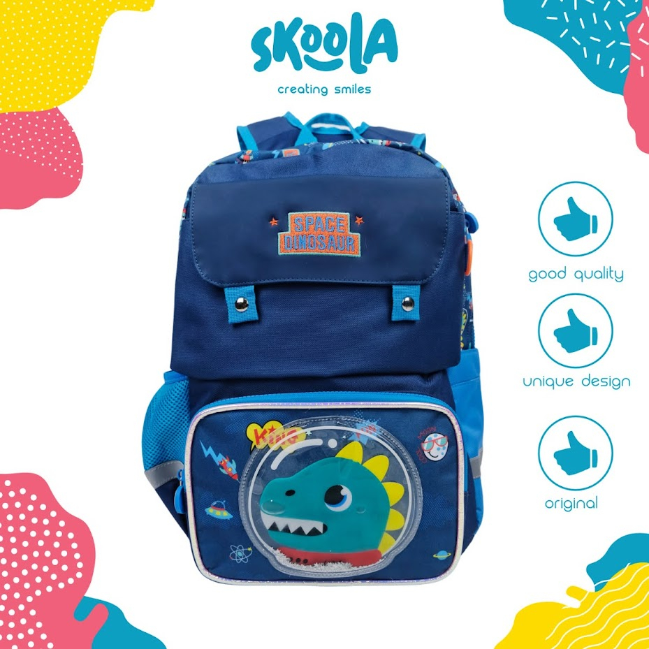 Skoola Tas Sekolah Anak Laki - Laki SD Ransel Dinosaurus - Vira