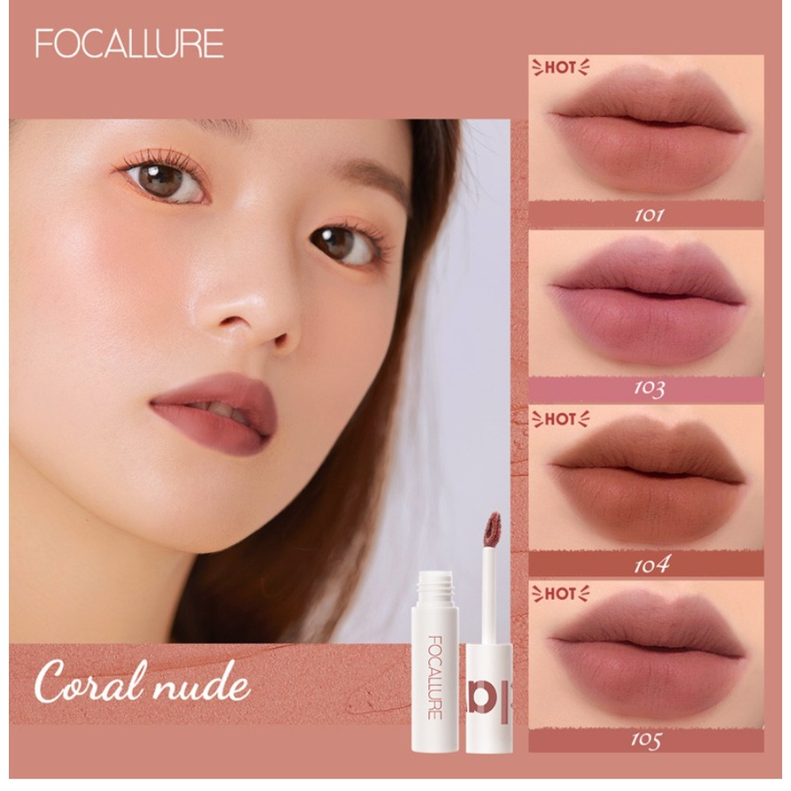 FOCALLURE Lip Clay Pillowy Soft Liquid Lipstick FA179 True Matte Liquid Lipstick | Lip Velvet Mist