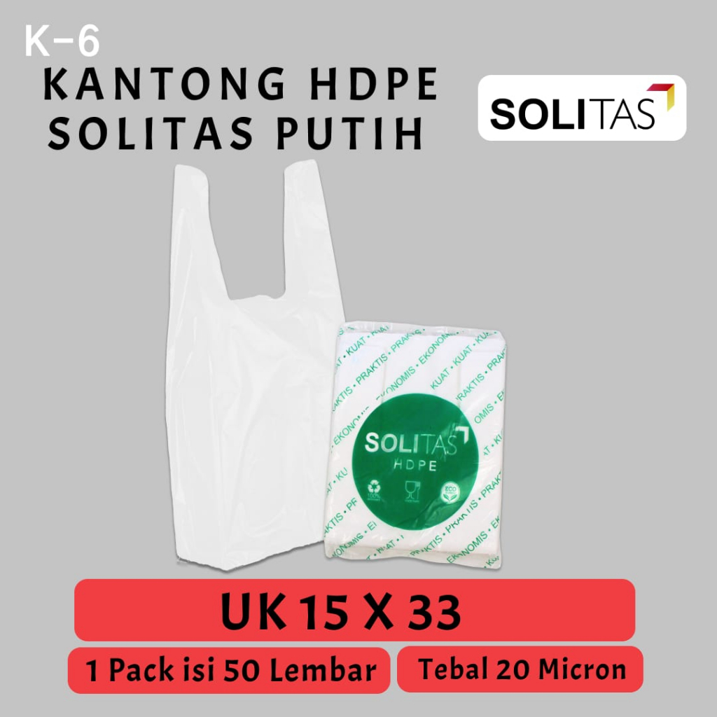 Kantong Plastik Kresek Putih Susu Tebal UK 15x33 HDPE