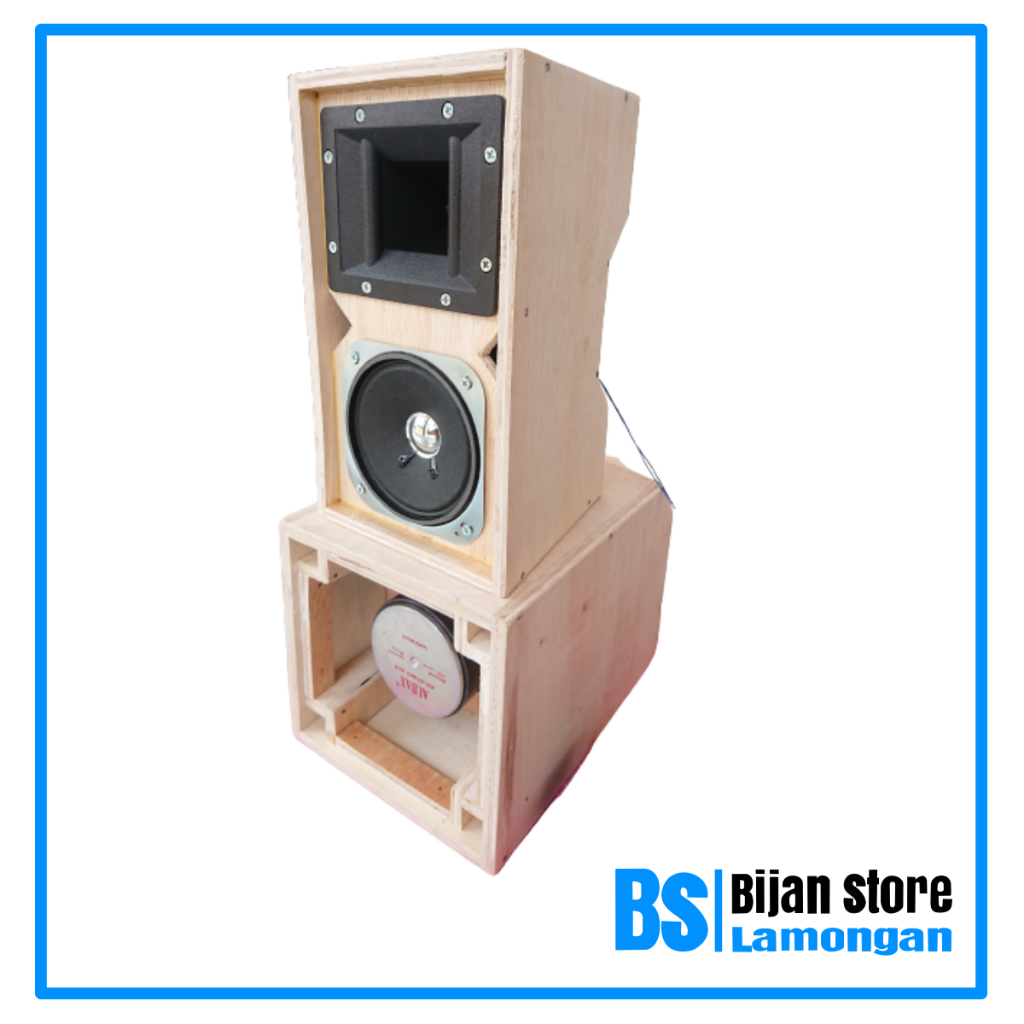 Paket Komplit  Miniatur Sound System 4inch Siap Bunyi lengkap Power Amplifier Mini v1.10 Speaker Audax dan Acr