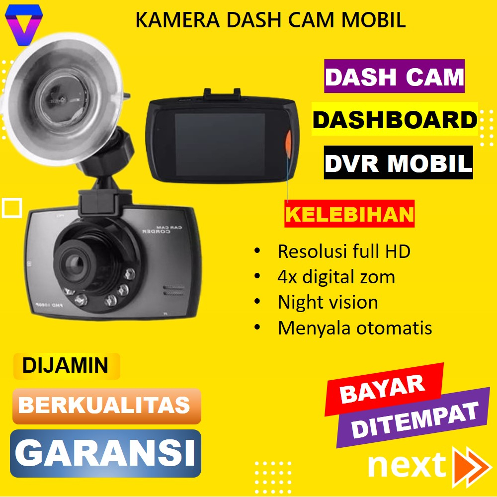 KAMERA DASHBOARD MOBIL DASHCAM MOBIL DEPAN CAMERA CCTV MOBIL DASH CAM MODE MALAM DVR JS190