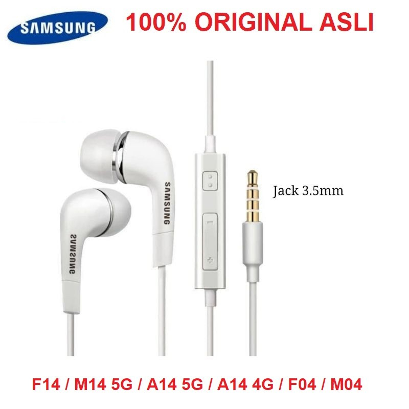 Headset Earphone Handsfree Samsung F14 M14 5G A14 F04 M04 Original