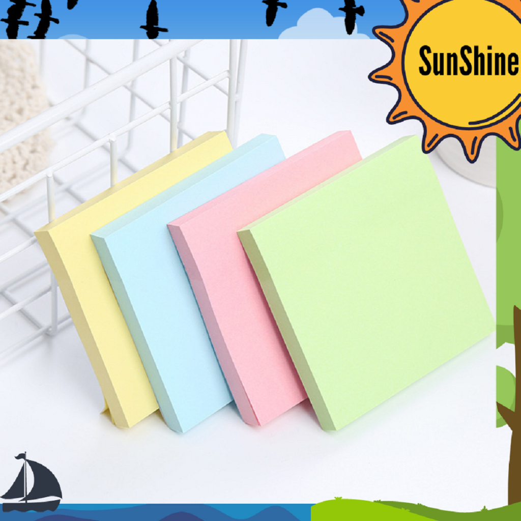 

✨ Sunshine Fancy ✨ 100 Pcs Sticky Note / Kertas Memo Polos AT0062