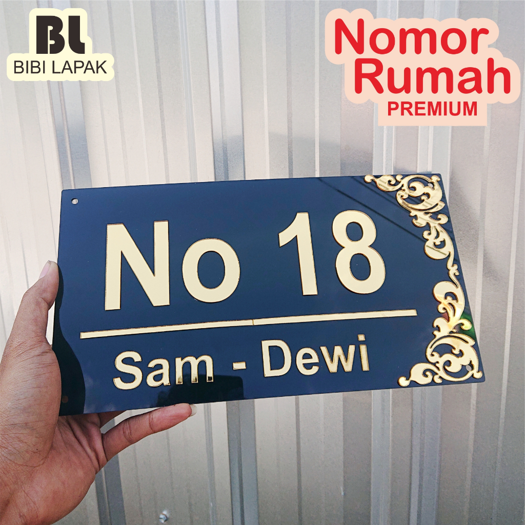 Nomor Rumah Minimalis Nomor Rumah Vintage Nomor rumah premium Akrilik