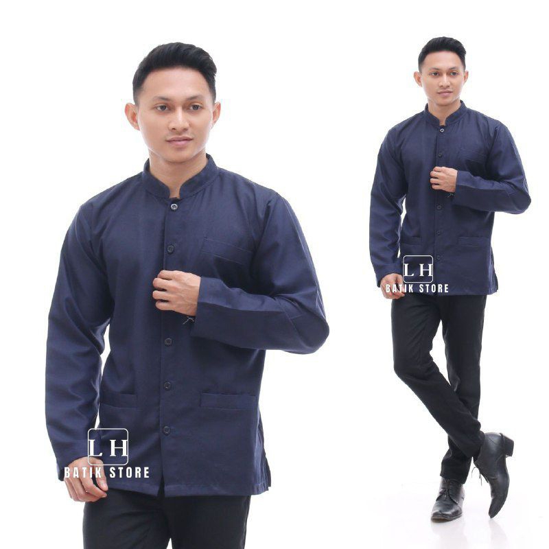 Baju Koko Pria Dewasa Lengan Pendek Kemeja Koko Al Bagus Bordir Terbaru Bahan Katun Adem Lembut Baju Koko pria dewasa terbaru 2023