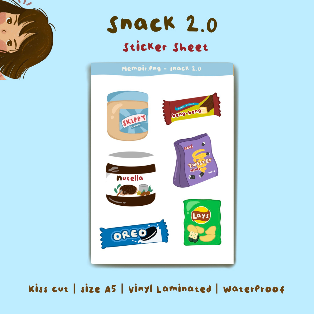 

Memoir.png Sticker Sheet A6 Snack 2.0 Nutella