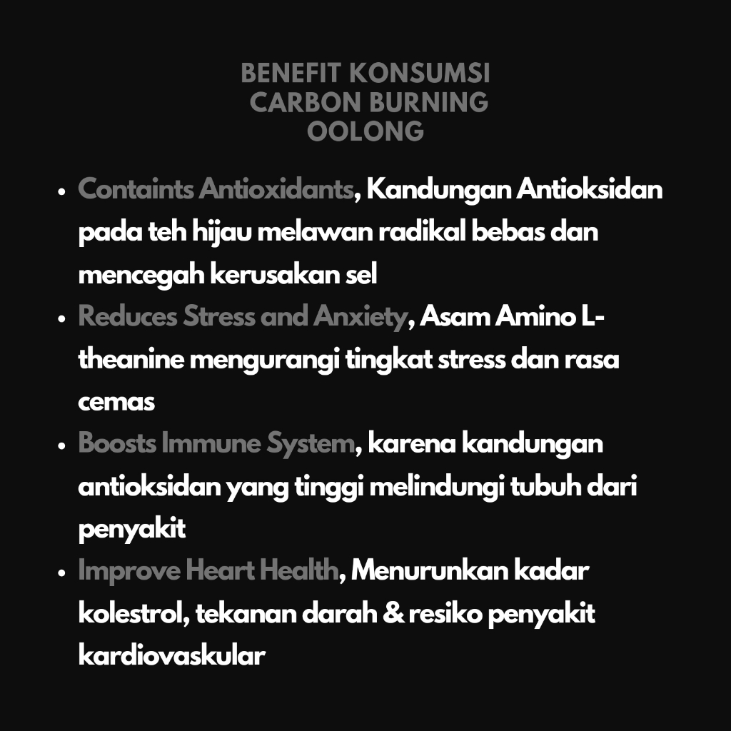 Teh Oolong Single Origin CARBON BURNING OOLONG TEA Kemasan 50gr Teh Import Asli Olahan Kebun Teh Cina Teh Seduh Rumahan Teh Seduh Kafe Daun Teh Seduh Oolong Asli Bukan Teh Bunga Mix Tea Blend Minuman Teh Premium