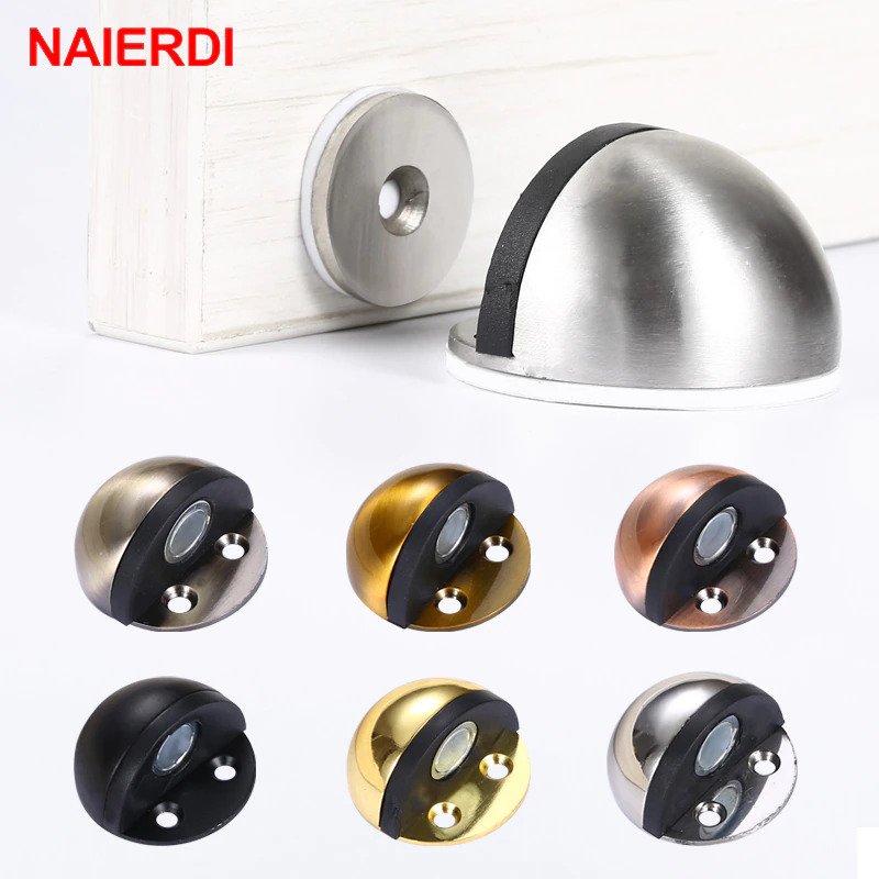 NAIERDI Penahan Pintu Anti-Collision Magnetic Door Stopper - DS-09 - Silver