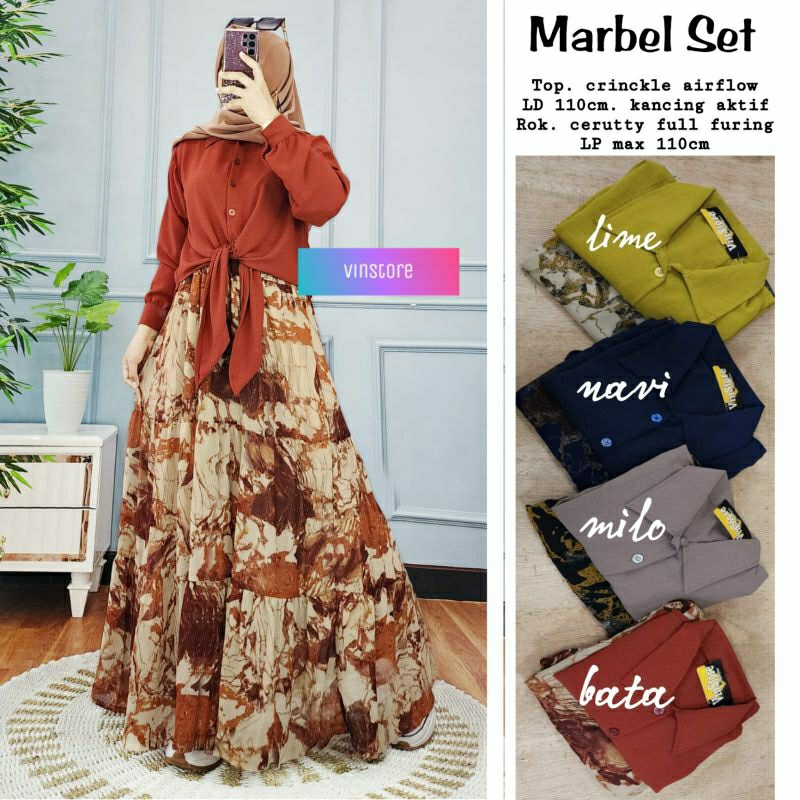 setelan wanita marbel set by vinstore