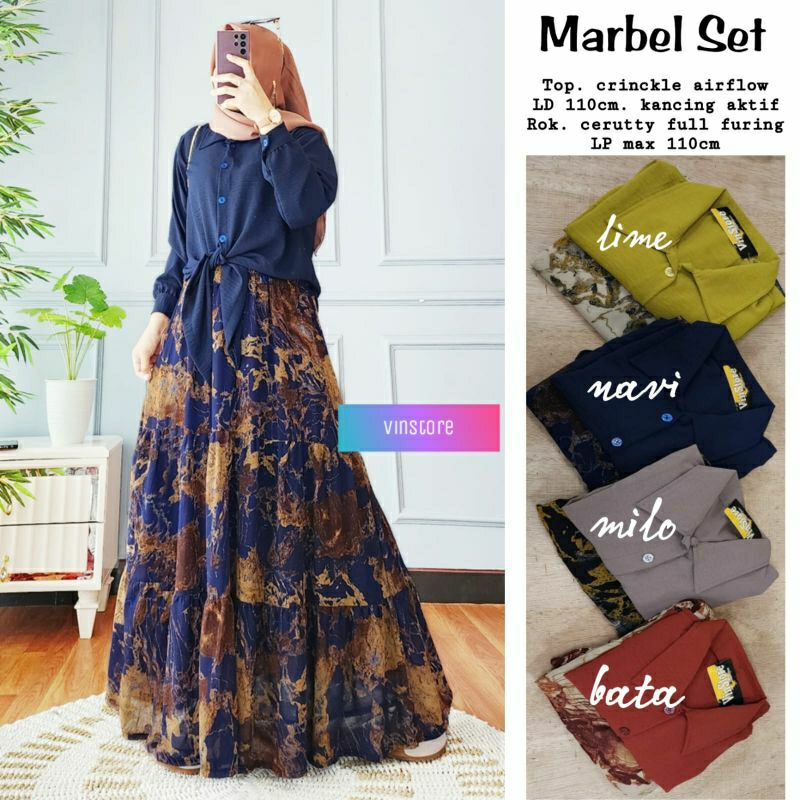 setelan wanita marbel set by vinstore