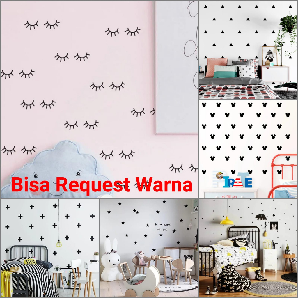 Stiker Dinding Kamar Tidur Anak Cutting Custom
