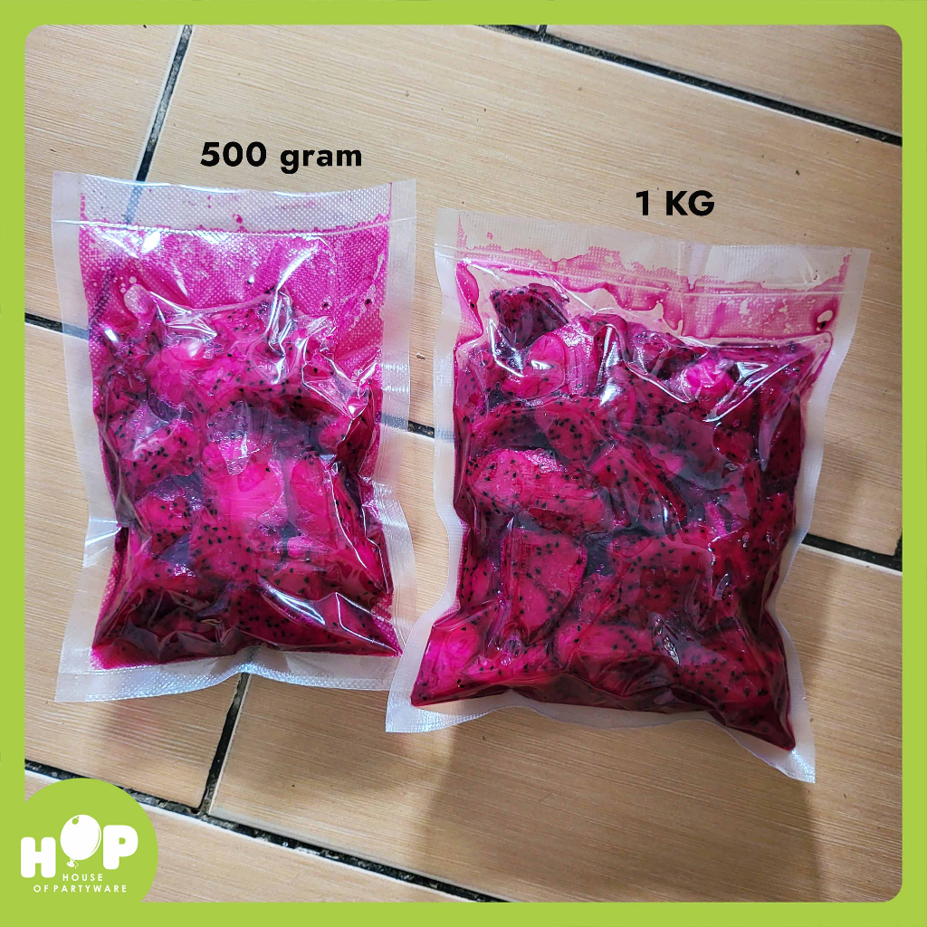 

BUAH NAGA MERAH Frozen - Daging RED DRAGON FRUIT Beku Vacuum