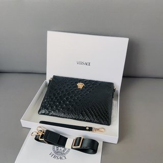 Versace Cowhide Pressed Clutch Shoulder Bag Men's Messenger Bag