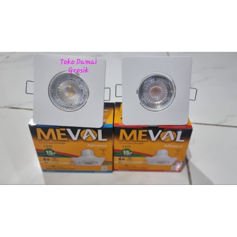 Meval Downlight sorot Cob Axis kotak square 2,5&quot; inch 6W 6 watt