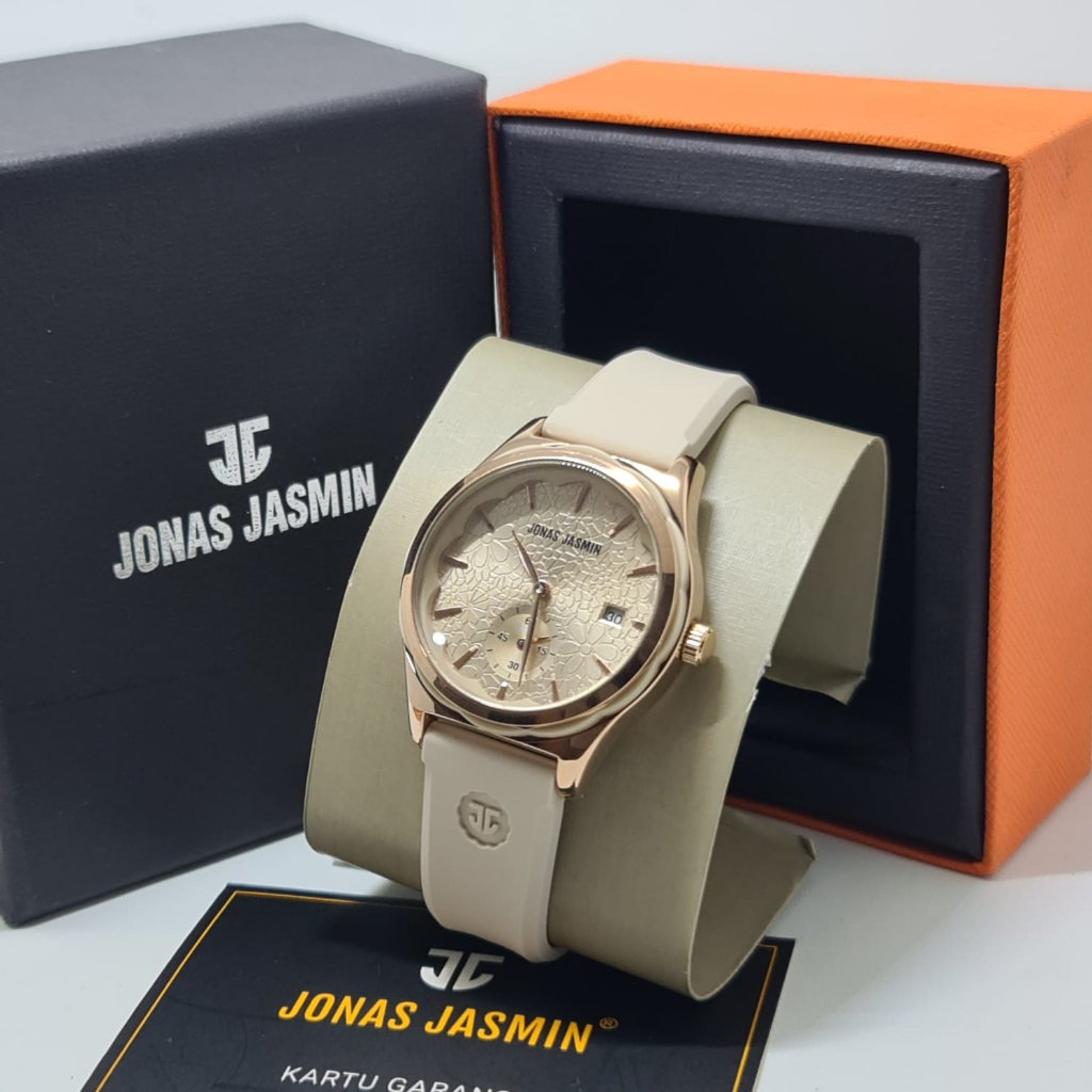 Jam Tangan Fashion Wanita Analog Jonas Jasmin 2235 Rubber Original Tahan Air