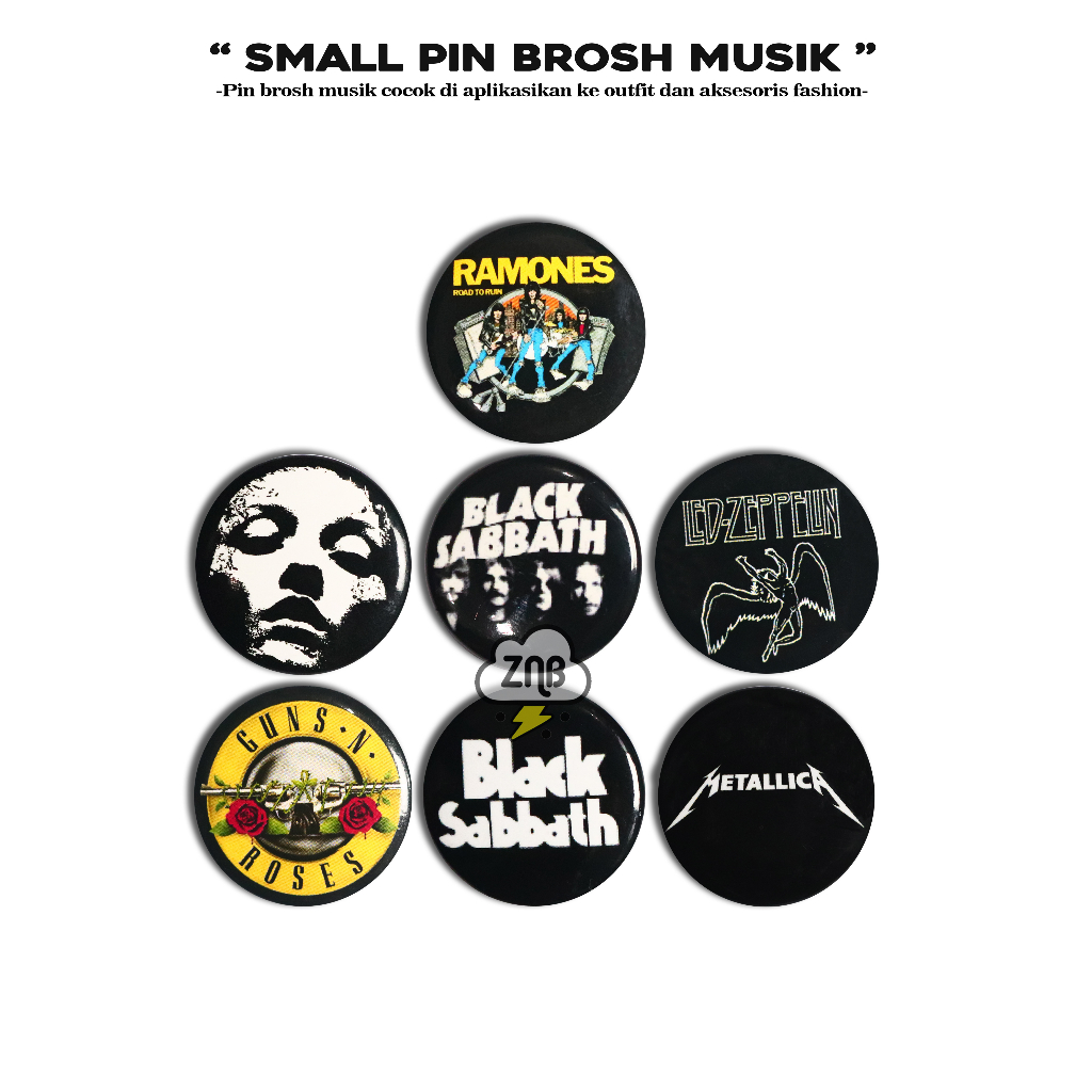 PIN METALICA RAMONES PIN BROSH MUSIK AKSESORIS FASHION