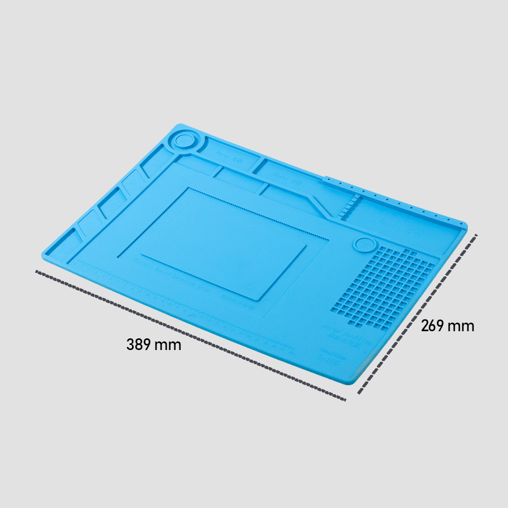 Alas Matras Anti Static Soldering Mat Heat Resistant Magnetic - S-150 - Light Blue