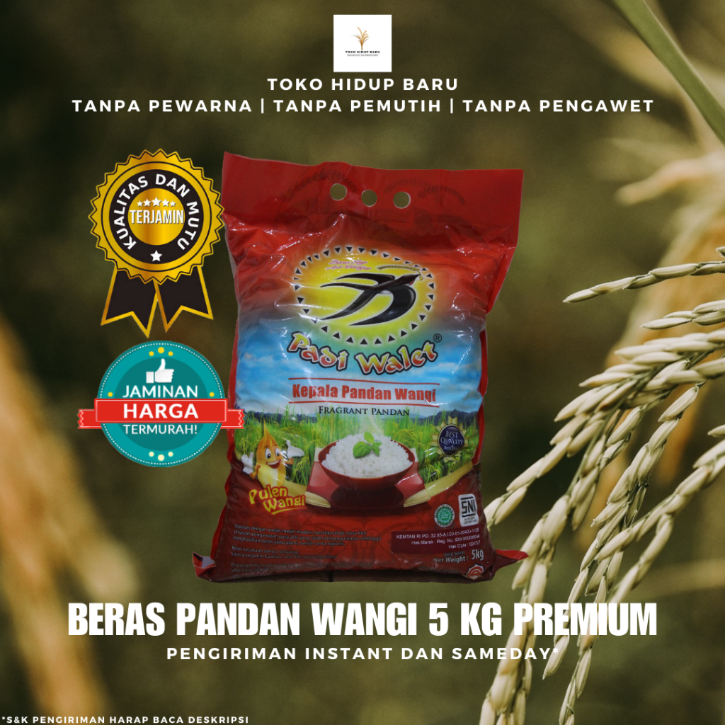 

(BEST SELLER) BERAS PANDAN WANGI CIANJUR KEPALA 5 KG