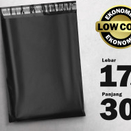 

Plastik Packing 17x30cm 100 Lembar Polymailer Bahan PE / Plastik OLSHOP Lem Perekat Hitam Kuat Tebal