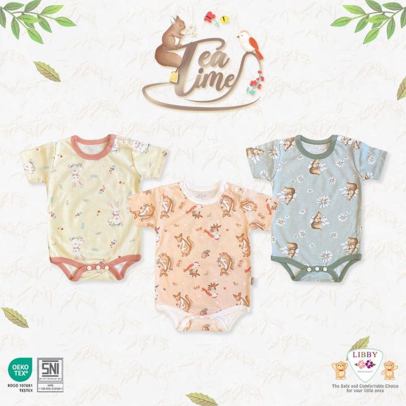 Jumper Segitiga NB Bayi 0-3 Motif Print libby / Baju Kodok Segitiga Bayi/Segitiga Libby