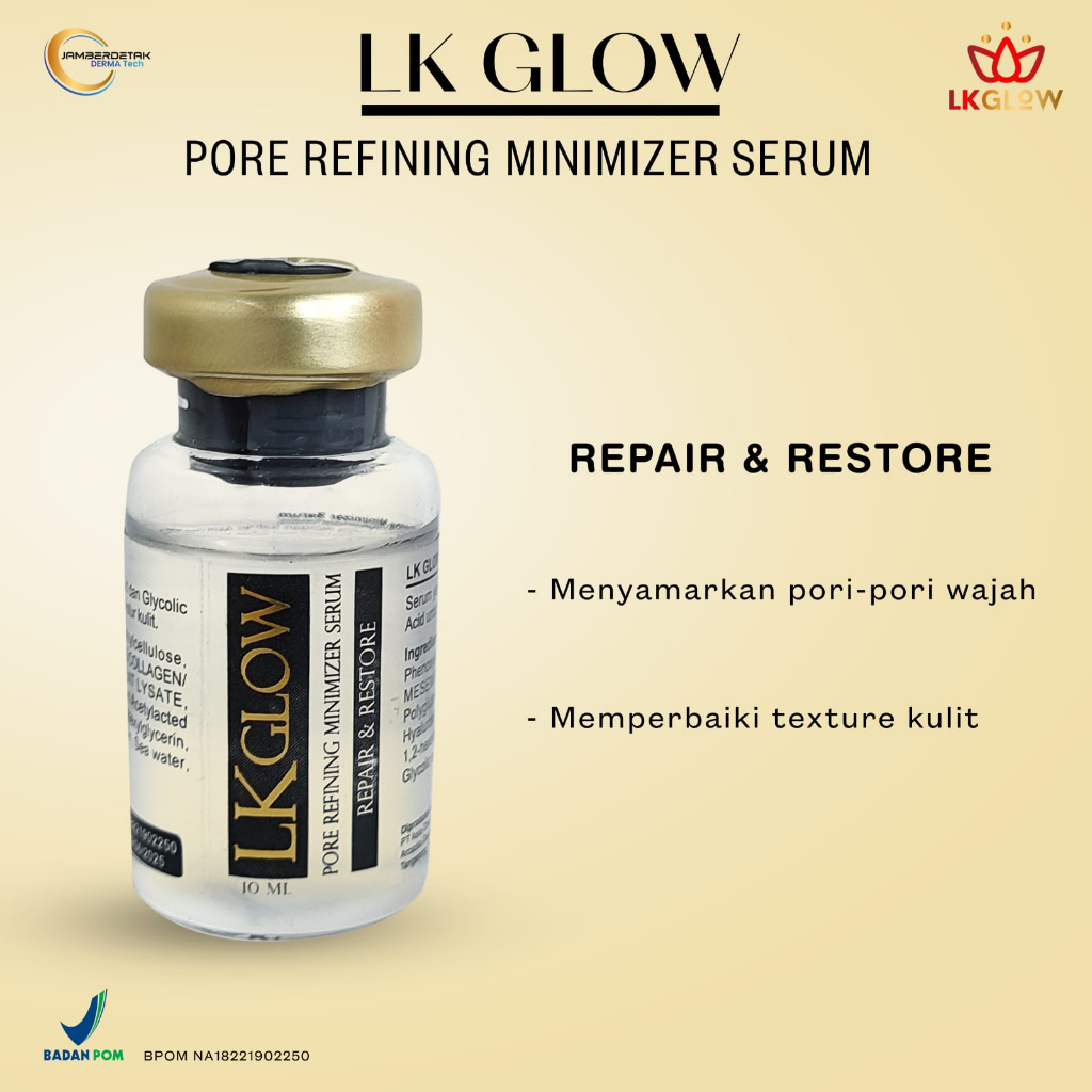 serum BPOM RI  bopeng scar repair and restore 10 ml LKCARE acne scar perbaikan kulit LK GLOW