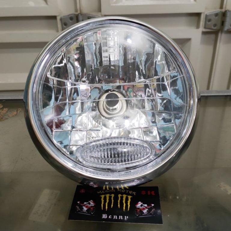 ORI Refektor Lampu Assy RXKing Peredam / bulat Vixion old Scorpio old