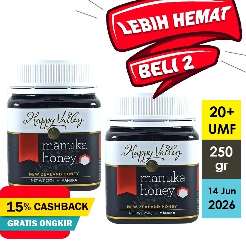 

Madu HAPPY VALLEY Manuka Honey UMF 20+ 250gr