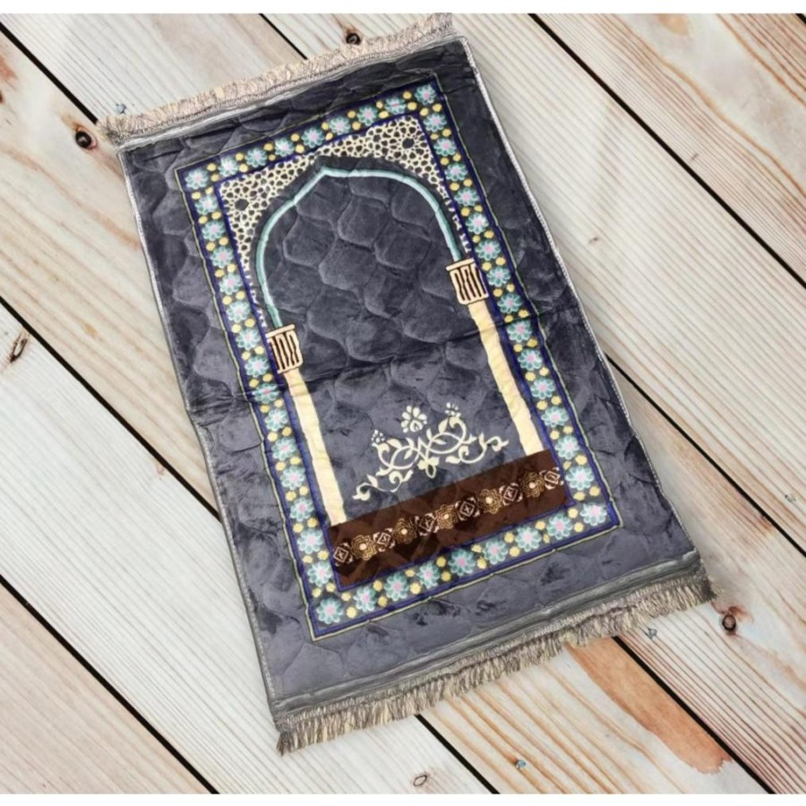 Sajadah Turkey Embos Tebal Premium + Rumbai 70x110 CM Sejadah Lembut Turki Bisa COD