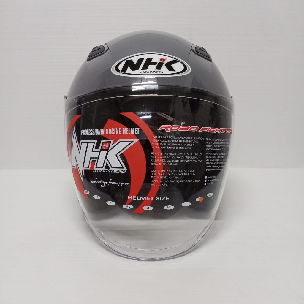 NHK R1 ELITE SOLID VARIASI WARNA HELM OPEN FACE VISOR CLEAR