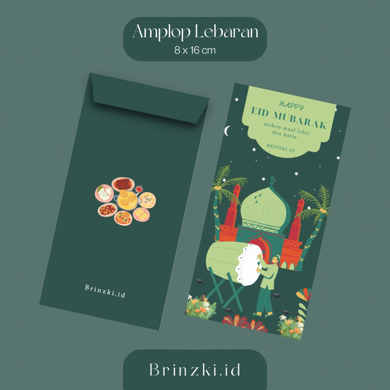 Brinzki Amplop Angpao Tanpa Dilipat Lebaran Idul Fitri Exclusive Special Eid Mubarak