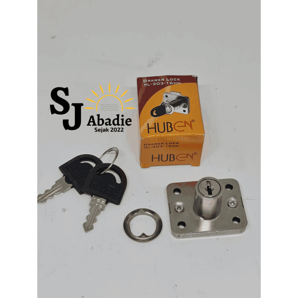 (6 PCS) Kunci Laci Lemari Loker Drawer Lock HUBEN 303 16mm | SJ ABADIE |