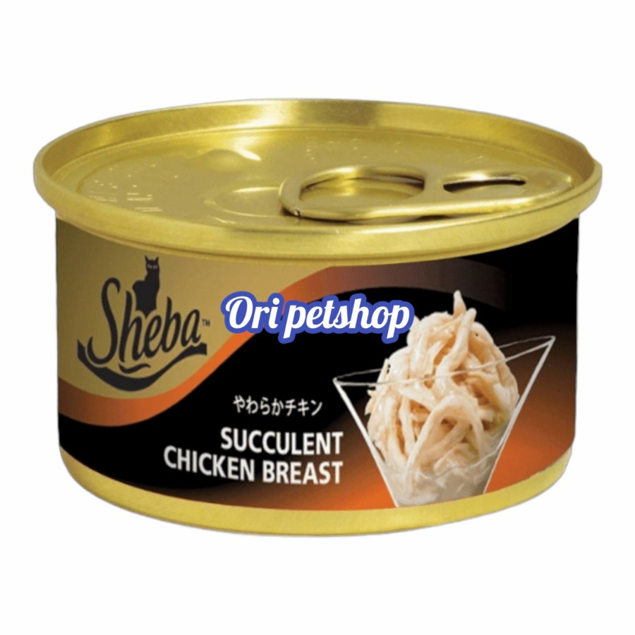 SHEBA Scculent Chicken Can Wet Food Makan Kucing Kaleng 85g