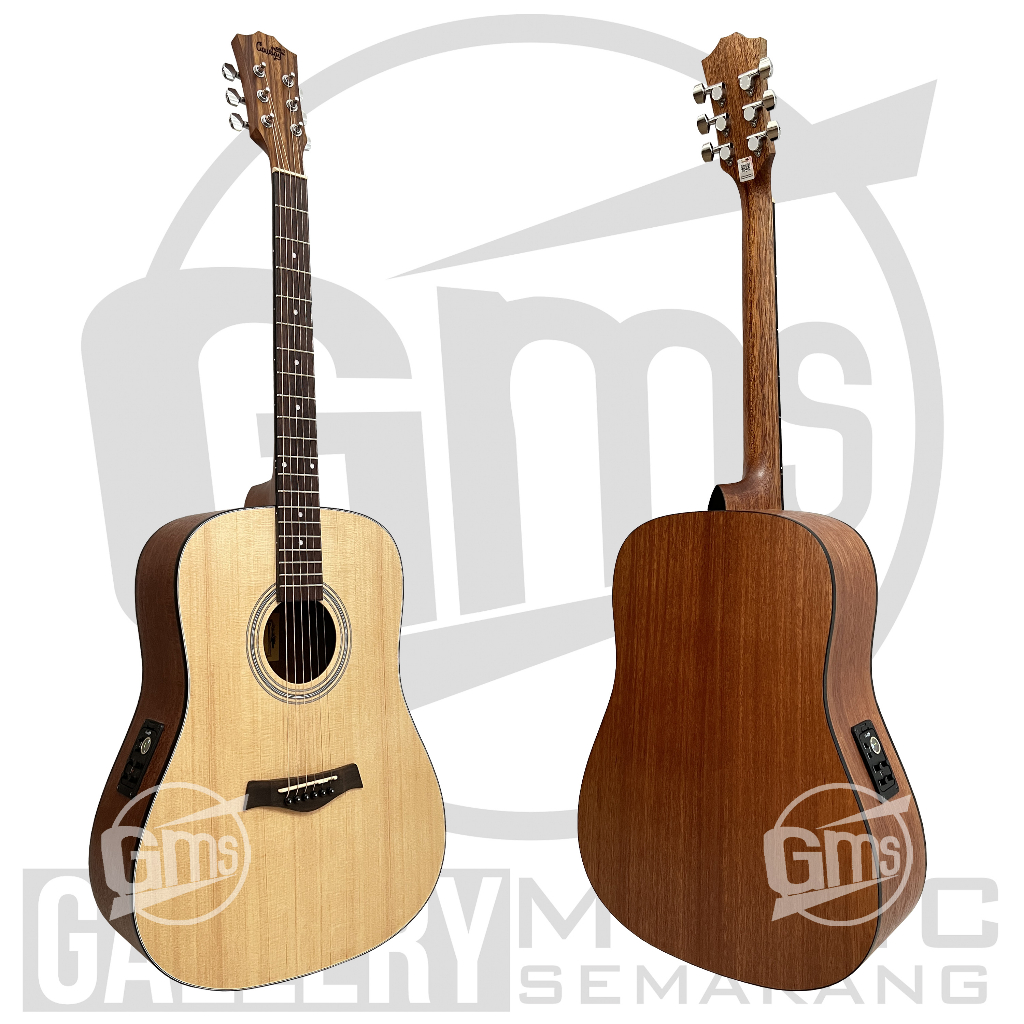 ORIGINAL!!! Gitar Akustik Elektrik Import Merk Cowboy GW-240 NA GW 240NS Equalizer Tuner AW-6