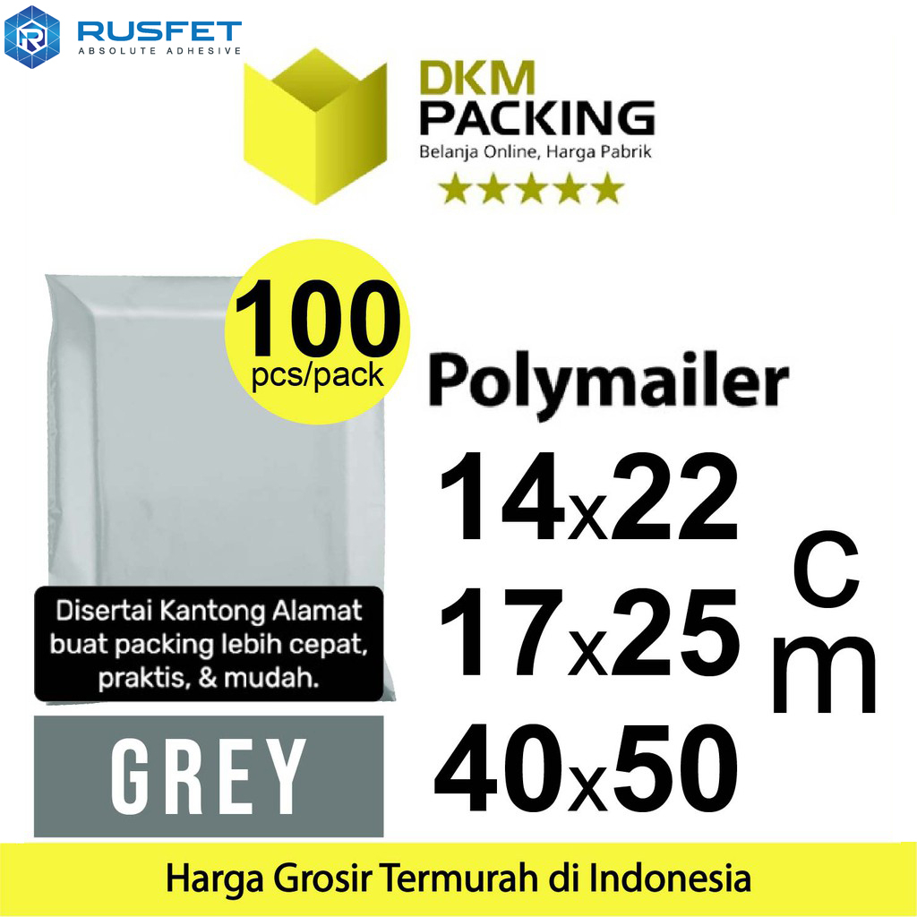 

Polymailer Polimailer PACK LIGHT GREY ABU-ABU Amplop Plastik Packing Olshop PREMIUM TERMURAH