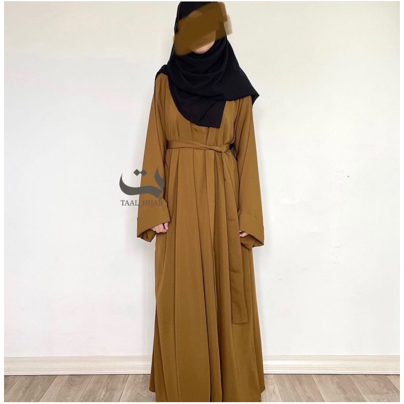 taal hijab abaya turki syari khaki brown