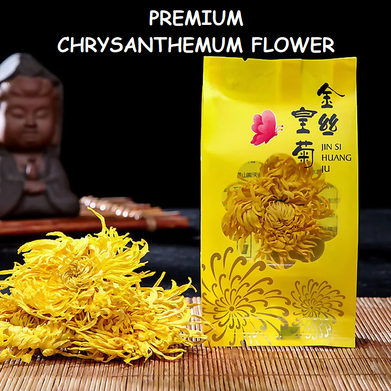 

LUCKYMALL TEH BUNGA KEMBANG GOLDEN CHRYSANTHEMUM FLOWER TEA DRIED KRISAN EMAS PREMIUM HERBAL JUMBO SACHET