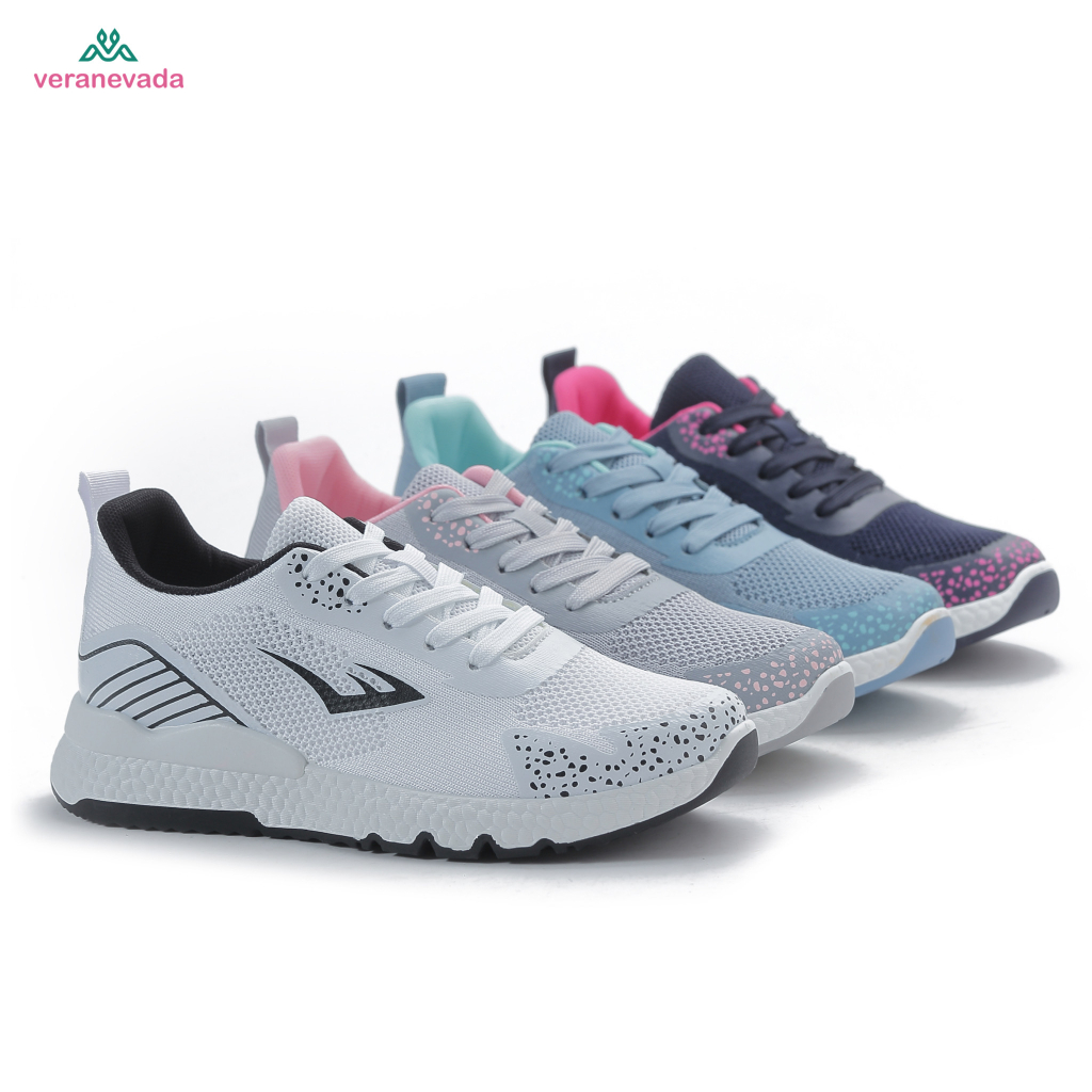 Sepatu Sneakers Wanita Vera Nevada Model Sport Shoes A41 dengan Sol Tinggi 3 Cm dan Bahan Kanvas