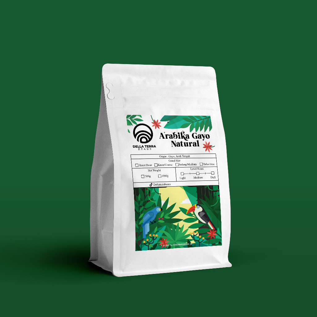 

Kopi Arabika Gayo Natural Process Bubuk dan Roast Bean | Della Terra