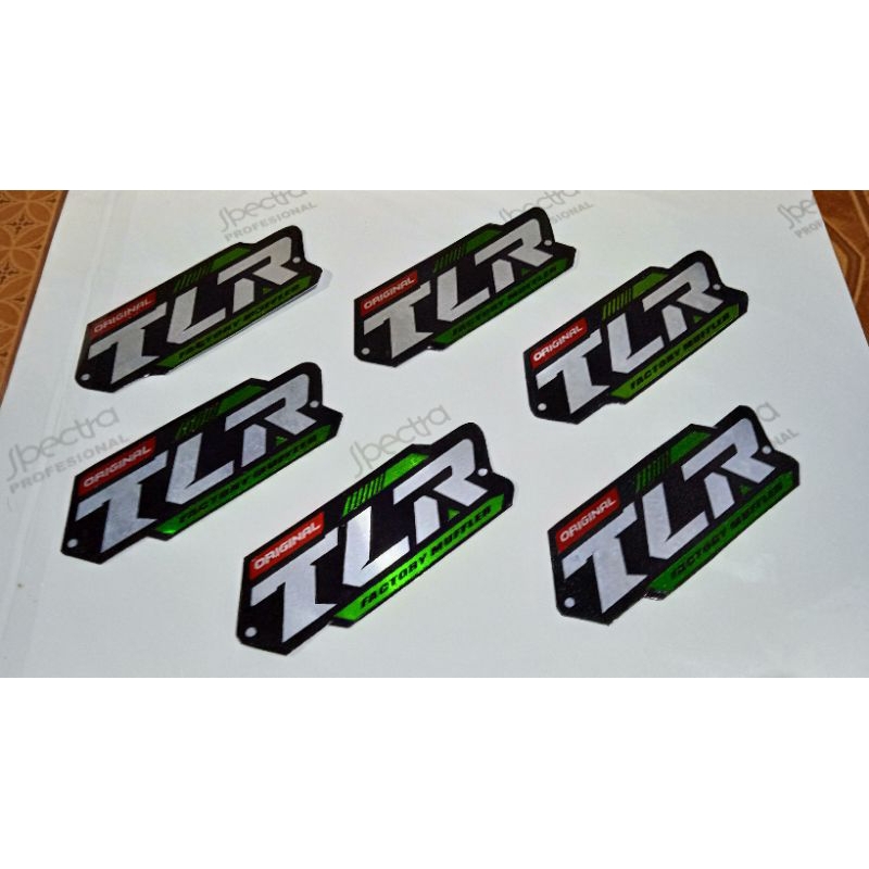 Emblem knalpot TLR emblem TLR logo knalpot merek TLR plat alm