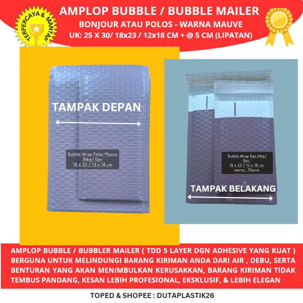 

Amplop Bubble Wrap Mailer